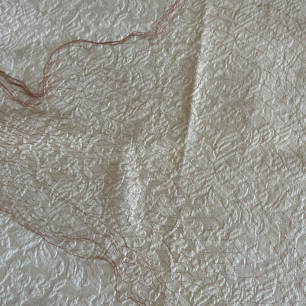 Vintage 1940s 17” Wide by 17” Long Veil Netting Deadstock Hat Trim Millinery - Picture 8 of 12